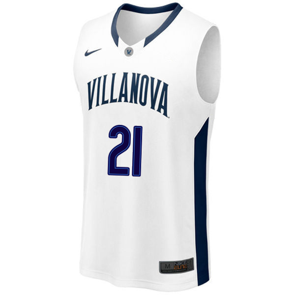 Men #21 Dhamir Cosby-Roundtree Villanova Wildcats College Basketball Jerseys Sale-White - Click Image to Close